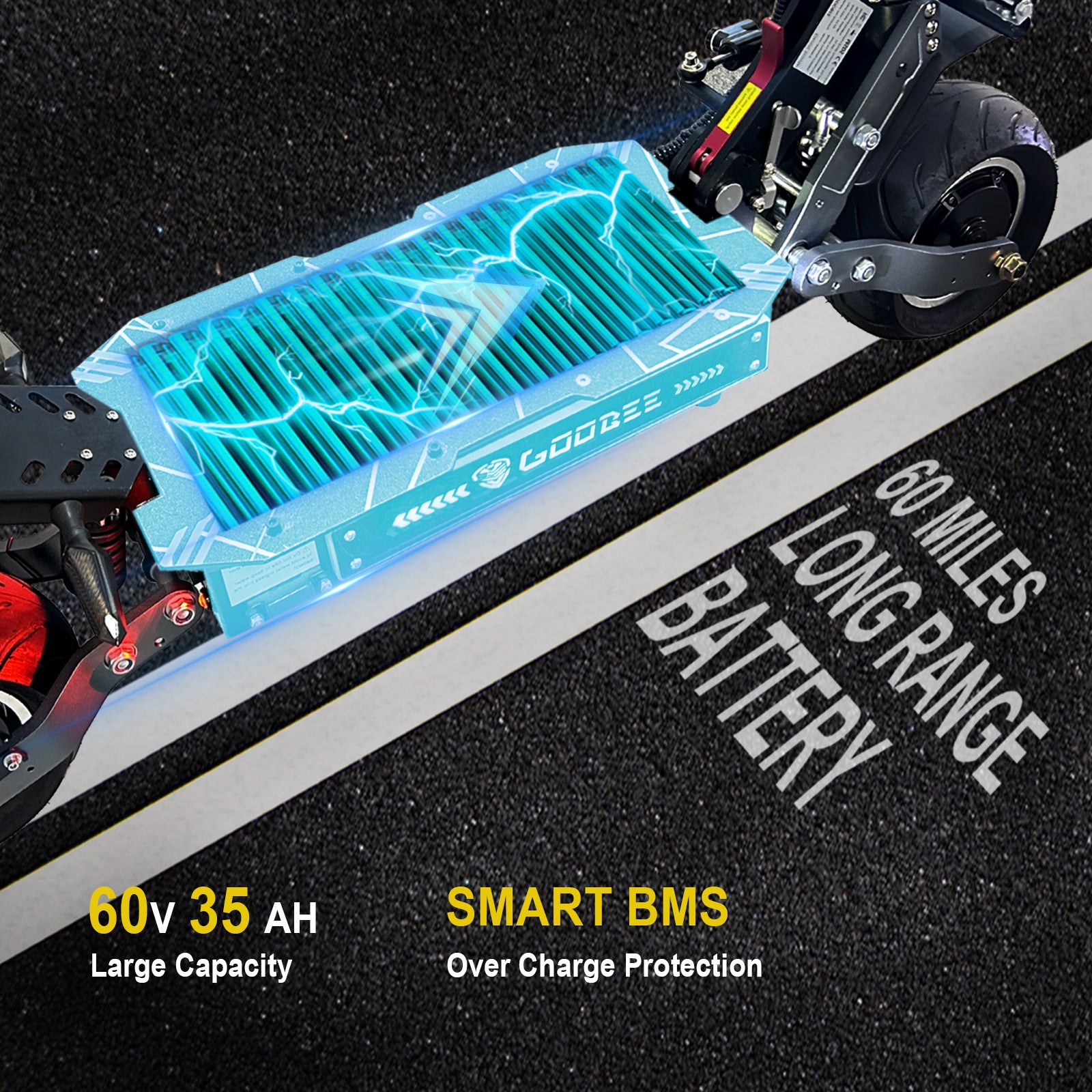 ZonDoo ZO01 Pro 6KW Fat Tire Electric Scooter 58MPH For Heavy Duty Adults