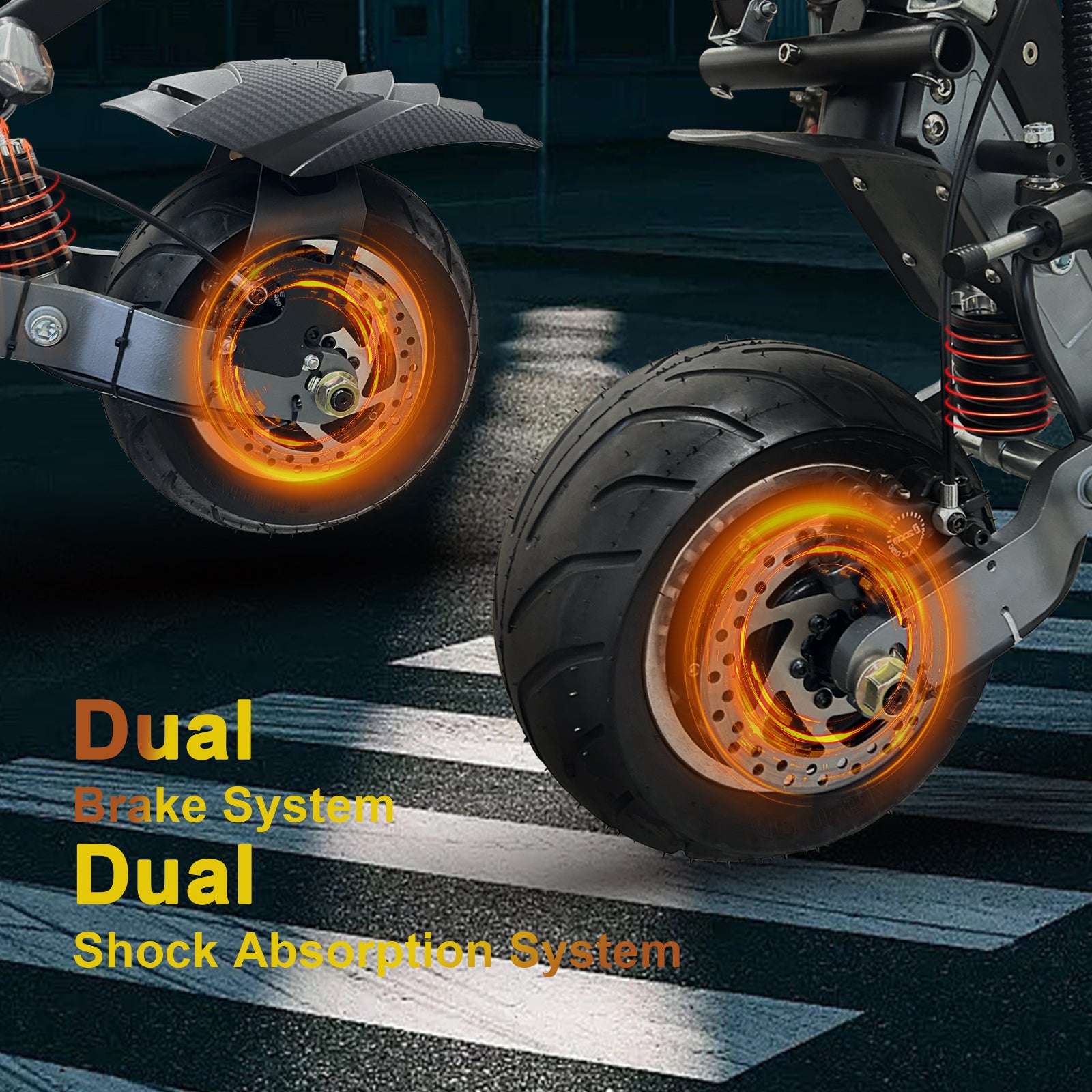 ZonDoo ZO01 Pro 6KW Fat Tire Electric Scooter 58MPH For Heavy Duty Adults