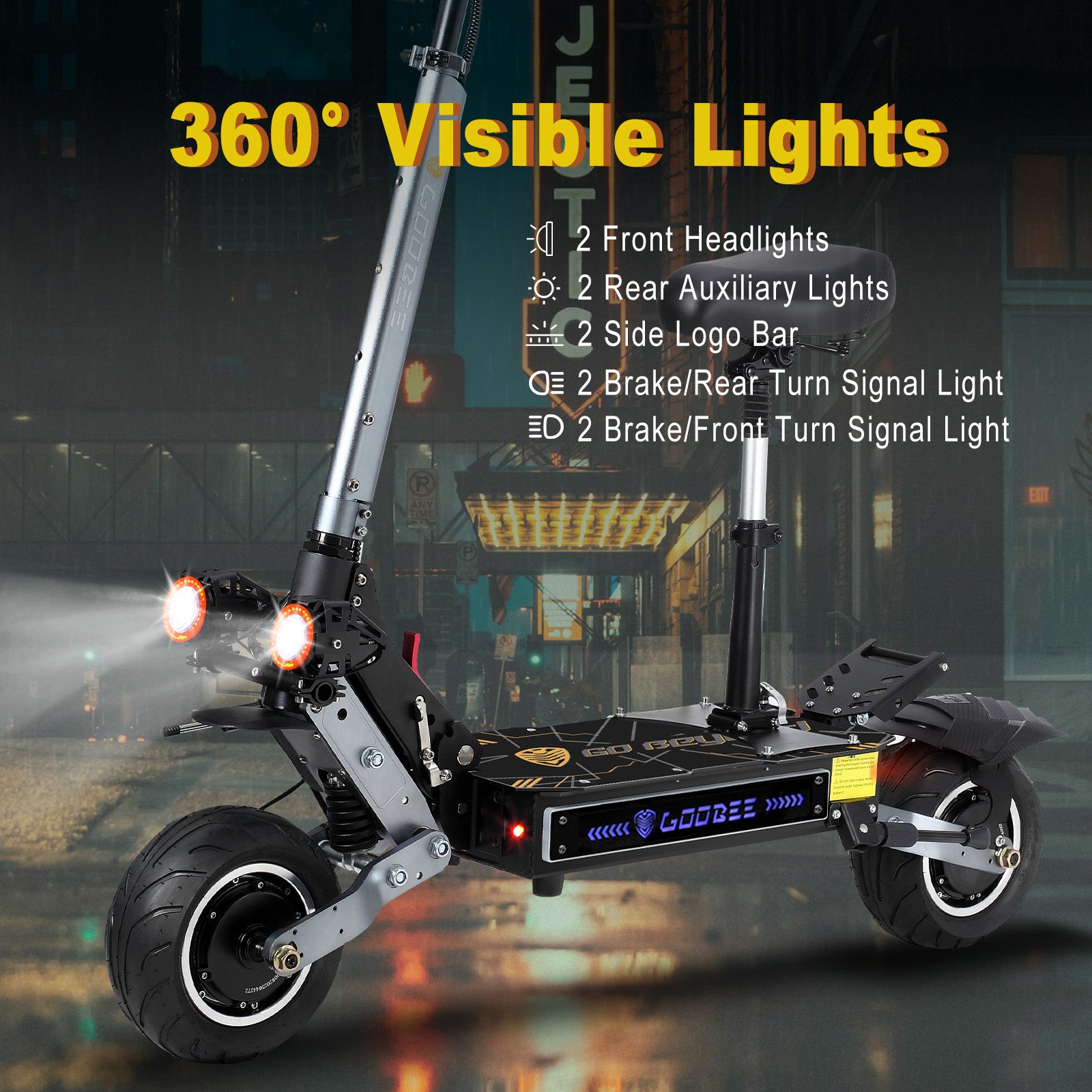 ZonDoo ZO01 Pro 6KW Fat Tire Electric Scooter 58MPH For Heavy Duty Adults