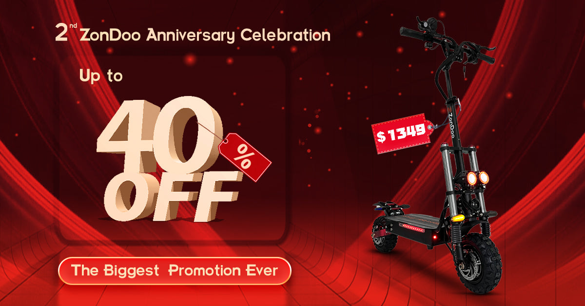 Celebrating 2 years of  ZonDoo electric scooters! Join the promotion now!