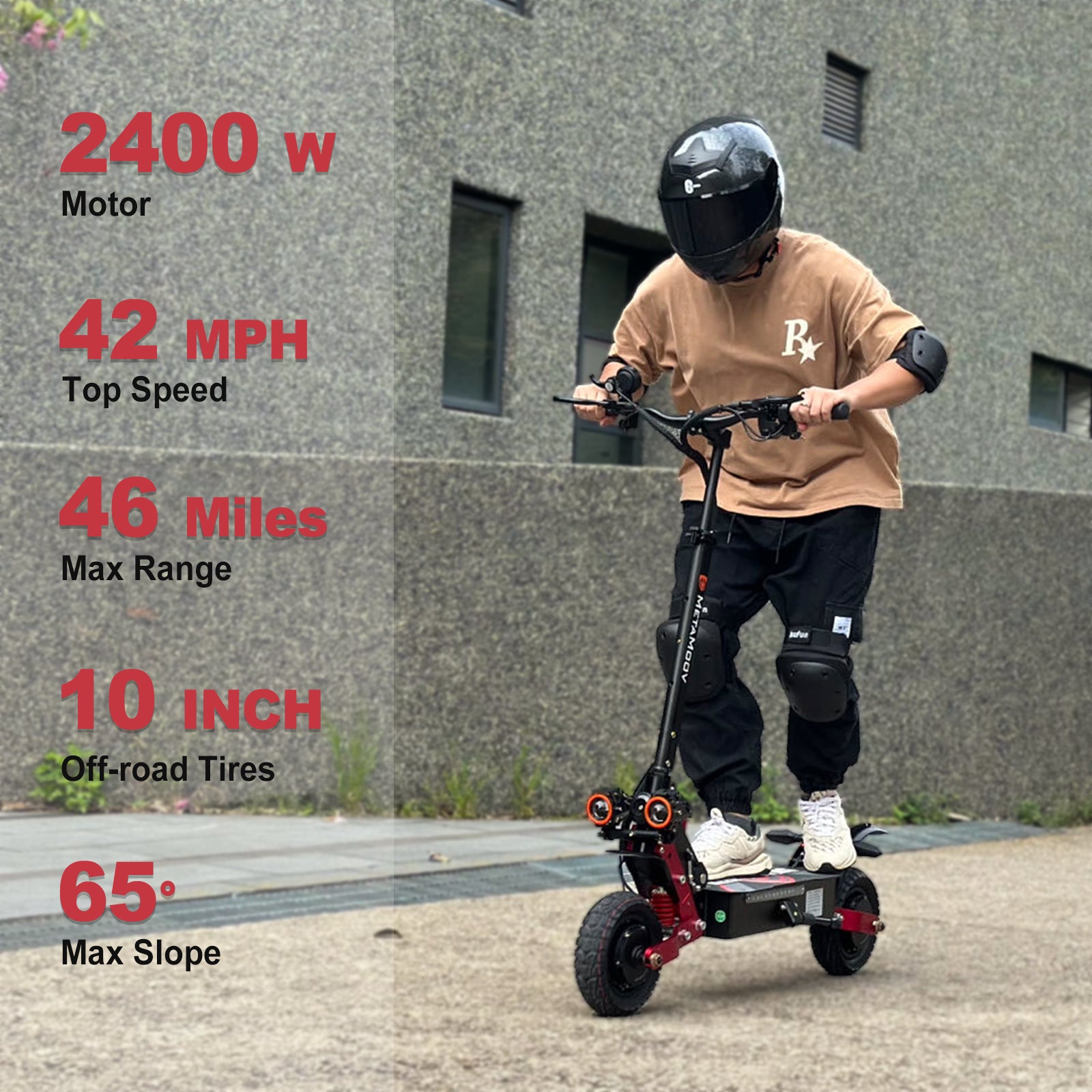 ZonDoo ZO01 Electric Scooter 42MPH 1200w Single & Double Motors For Adults