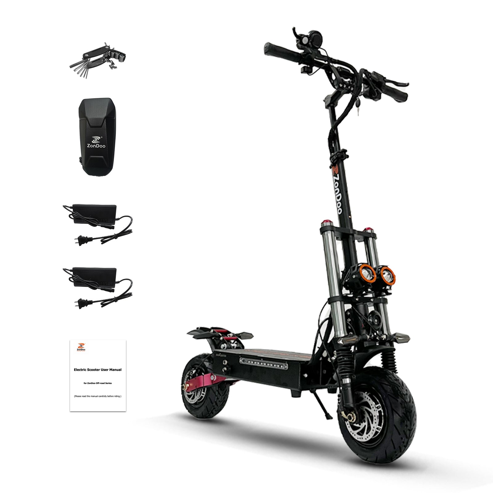 ZonDoo ZO03 Plus Electric Scooter For Adults 5600W/6000W Dual Motors Up To 58MPH